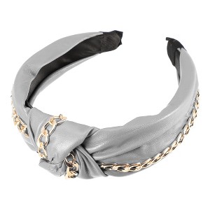 Unique Bargains Women's Fashion Vintage Knotted PU Leather Knotted Headbands 1 Pc - 1 of 4