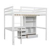 YOOCOZZ Full Size Loft Bed with Desk, Storage Shelves and Drawers - 4 of 4
