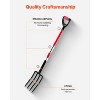 VEVOR Garden Fork, 4-Tine Gardening Pitchfork with Fiberglass Handle, 45 in Heavy Duty Digging Fork with Y Grip, Red&Black - 4 of 4