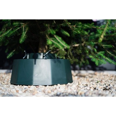 Robust Green Plastic Christmas Tree Stand for Real Trees