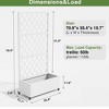 Dovelina Metal Mobile Planter Box, Trellis for Climbing Plants, Drainage Holes and wheels - 2 of 4