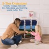 ECR4Kids 5-Tier Storage Rack with 15 Cubby Bins 5x3 - 3 of 4