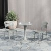 WestinTrends Playa Outdoor Modern Stackable Plastic Patio Dining Chairs (Set of 2) - 2 of 4