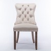 Velvet Tufted Dining Chairs with Nailhead Trim, 2-Piece Upholstered Solid Wood Chair Set for Dining Room-The Pop Home - 4 of 4