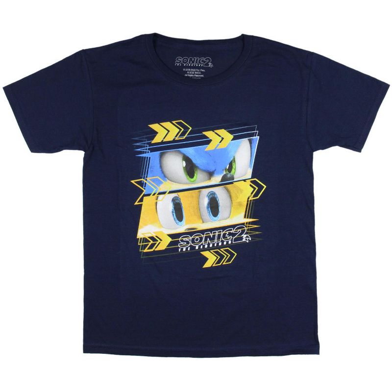 Sonic The Hedgehog 2 Boys' Sonic vs Tails Design Graphic Print T-Shirt Kids, 3 of 4