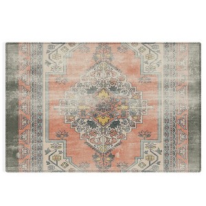 Little Arrow Design Co Turkish Floral Orange Olive Rug - Deny Designs - 1 of 4