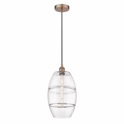 Vaz - 1 Light Cord Hung Mini Pendant In Industrial Style-18.5 Inches Tall and 10 Inches Wide