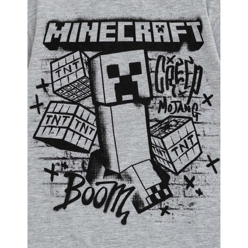 Minecraft Creeper Skeleton Zombie Enderman Graphic T-Shirt and Mesh Shorts Outfit Set Little Kid to Big Kid, 4 of 6