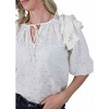 Women's Eyelet Lace Embroidered Blouse - MABLE - 2 of 4