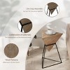 HDZNVF 1pc Farmhouse Style Geometric End Table, Pyramid Side Table Plant Stand - 3 of 4