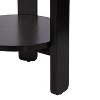 Kate and Laurel Foxford Round Wood Side Table, 16x16x23, Black - 3 of 4