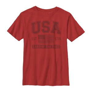 Boy's Lost Gods Fourth of July  Land of Free T-Shirt - 1 of 3