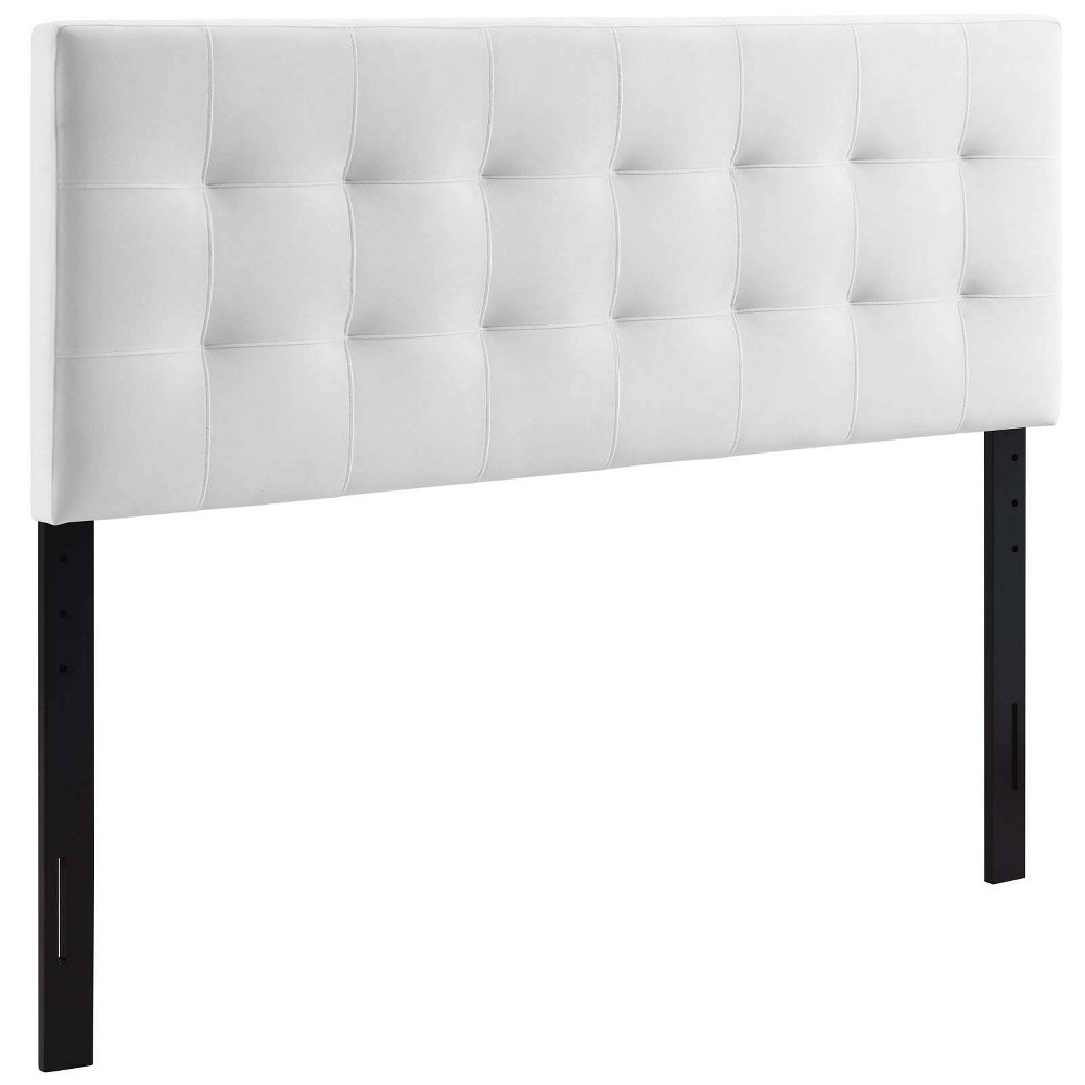 Photos - Bed Frame Modway Full Lily Biscuit Tufted Performance Velvet Headboard White  