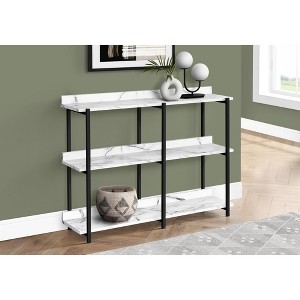 NicBex Console Table with 2 Open Storage Shelves,Minimalist Entryway Table,Modern Couch Table for Living Room,White - 1 of 4