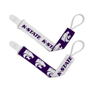 BabyFanatic Officially Licensed Unisex Pacifier Clip 2-Pack - NCAA Kansas State Wildcats - Officially Licensed Baby Apparel - 1 of 3