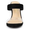 Allegra K Women's Clear Strap Stiletto Heel Slides Sandals - 3 of 4