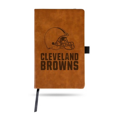 NFL Cleveland Browns Laser Engraved Brown Leather Padfolio