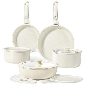 Itopfox Ceramic Pots and Pans Set Non Stick, Nonstick Detachable Handle Cookware, Healthy Non Toxic PFAS PFOA & PTFE Free, Dishwasher & Oven Safe - 1 of 4