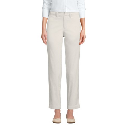 Lands' End Women's Petite Mid Rise Classic Straight Leg Chino Ankle ...