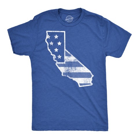 Мужские футболки Crazy Dog T-Shirts, Inc. Mens Funny T Shirts American Flag California Awesome Fourth Of July Tee for Men - Crazy Dog Men's T Shirt For Fourth Of July Royal XL