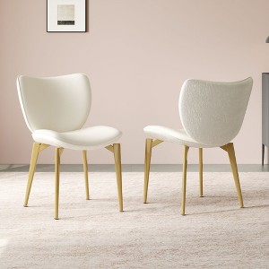 Okak Modern Style Armless Wooden Dining Chairs for Kitchen Dining Room,PU Leather Upholstered Seating Dining Chair Set of 2 - 1 of 4
