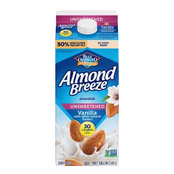 Almond Breeze Unsweetened Vanilla Almond Milk - 0.5gal