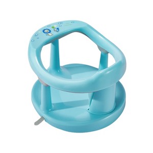Angel Sar Baby Bath Seat, 360° Wrap-Around Shower Chair with Suction Cups, Non-Slip Bathtub Seat for Infants 6 Months & Up, Cyan - 1 of 4
