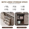SinCiDo Farmhouse 60"Dressing Table with Sliding Barn Door and 4 Drawers,Drawer Cabinet Living Room,Bedroom,Coffee Bar - 4 of 4