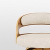 eLuxury Modern Upholstered Swivel Dining Chairs - 3 of 4