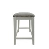 Carolina Living Sawyer 25" Saddle Counter Stool - Set of 2 - Missouri White - Fawn Chenille Upholstery - 3 of 4