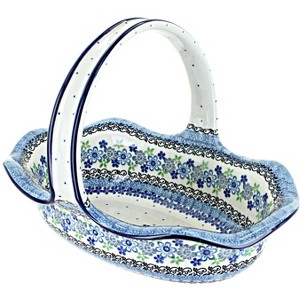 Blue Rose Polish Pottery 876 Ceramika Artystyczna Basket - 1 of 2
