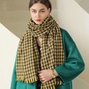 Anna-Kaci Women's Houndstooth Scarf with Soft Cozy Fabric Classic Pattern and Fringe Trim Detailing - 2 of 2