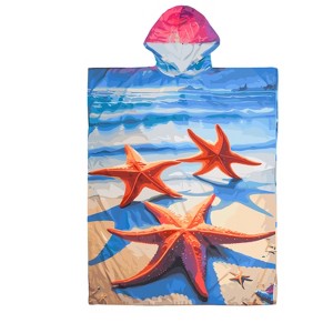 Catalonia Hooded Microfiber Beach Towels for Womens Mens Teens, Surf Cape Changing Towel Robe, Oversized Quick-Dry Beach Towel, One Size Fits All - 1 of 4