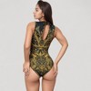 Anna-Kaci Women's One Piece Swimsuit with High Neckline and Sculpting Silhouette - 4 of 4