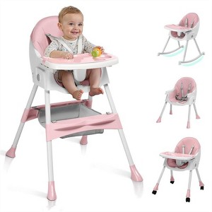Karl Home 6-in-1 Portable Feeding Rocking Seat Baby High Chair Dining Chair in Gray - 1 of 4