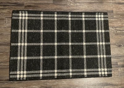 2'x3' Indoor/outdoor Woven Tapestry Rug Black - Threshold™ : Target