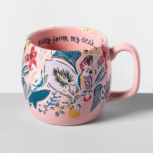 16oz Stoneware Away From My Desk Kira Mug Pink Opalhouse Target