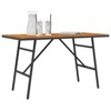 vidaXL Dining Table - Black, 43.3x21.7x24.4 in, Made from Solid Acacia Wood - 3 of 4