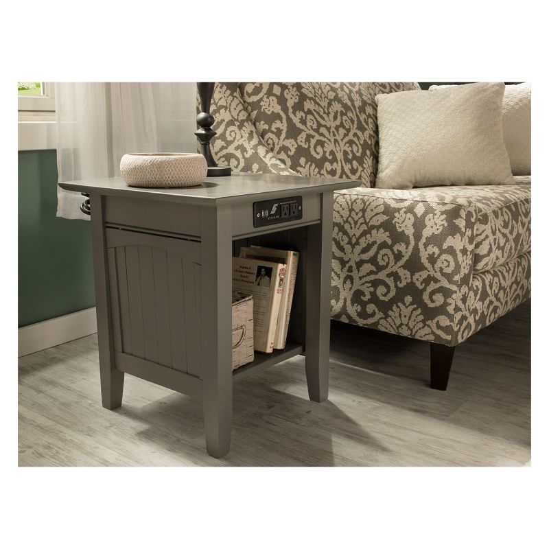 Nantucket End Table with Charger Gray - AFI, 3 of 8