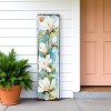 HomeRoots 36" Blue Green And White Floral Bouquet Solid Wood Porch Sign - 2 of 4