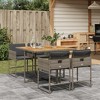 vidaXL Garden Dining Set Gray PE Rattan 4-seater Foldable - 2 of 4
