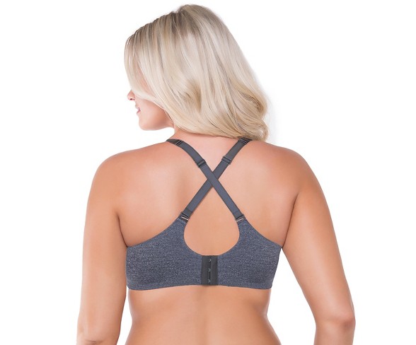 Curvy Studio&#174; Women's Perfect Smooth Marled T-Shirt Convertible Bra - Gray 42DD