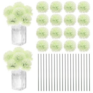 Unique Bargains Artificial Chrysanthemum Ball Flowers Silk Bouquets Real Touch 11 Inch 30 Pcs - 1 of 4
