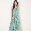 Anna-Kaci Women's Sleeveless Tiered Maxi Dress with Vibrant Abstract Print and Tassel Tie Detail - 2 of 4