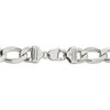Black Bow Jewelry Men's 13.5mm, Sterling Silver, Solid Figaro Chain Necklace - 4 of 4