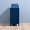 4-Door Sideboard Buffet Cabinet with Honeycomb Patterned MDF Doors, Vintage Metal Handles, Painted Finish, Ample Storage for Dining Room, Kitchen - 3 of 4