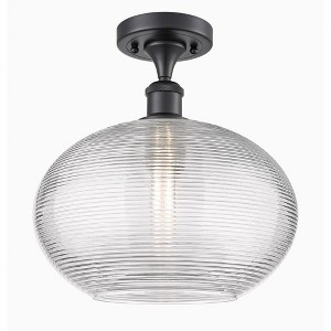 Ithaca - 1 Light Semi-Flush Mount In Industrial Style-12 Inches Tall and 12 Inches Wide - 1 of 1