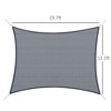 Aghana Digitals Gray Outdoor Sun Shade Sail Canopy with High-Density Polyethylene Fabric, D-Rings & - 2 of 4