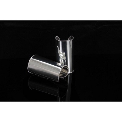 Silver Wrist Cuff Pair Costume Jewelry Adult