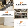 72" Farmhouse Coffee Bar Cabinet with Storage - Buffet Sideboard with Microwave Stand,Wine Rack & Glass Shelves for Kitchen,Dining or Living Room - 4 of 4